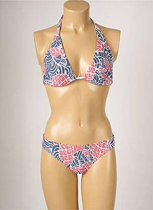 Maillot de bain 2 pièces micro fibres haut triangles bleu BANANA MOON femme