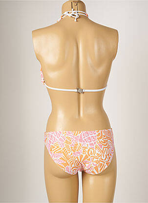 Maillot de bain 2 pièces stretch haut triangles orange BANANA MOON femme