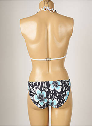 Maillot de bain 2 pièces micro fibres haut triangles bleu BANANA MOON femme