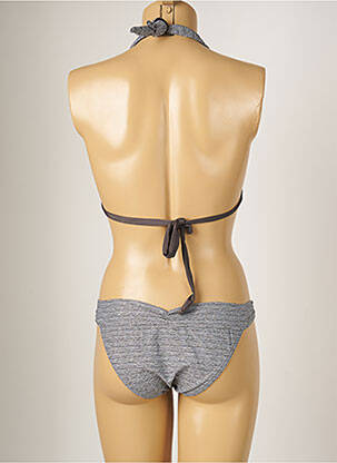 Maillot de bain 2 pièces stretch haut soutien-gorge moulé gris BANANA MOON femme