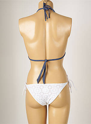 Maillot de bain 2 pièces stretch haut soutien-gorge moulé blanc BANANA MOON femme