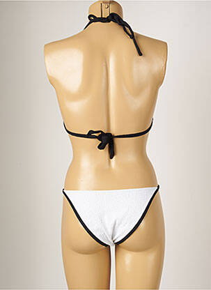 Maillot de bain 2 pièces stretch haut triangles blanc BANANA MOON femme