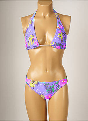 Maillot de bain 2 pièces stretch violet BANANA MOON femme