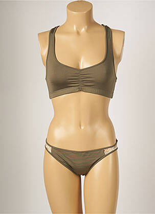 Maillot de bain 2 pièces stretch brassieres vert BANANA MOON femme