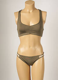 Maillot de bain 2 pièces stretch brassieres vert BANANA MOON femme