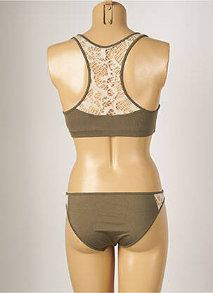 Maillot de bain 2 pièces stretch brassieres vert BANANA MOON femme