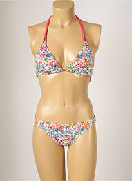 Maillot de bain 2 pièces stretch haut triangles rose BANANA MOON femme