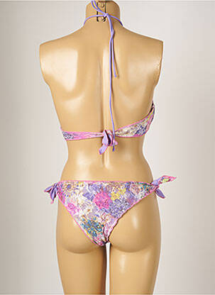 Maillot de bain 2 pièces stretch haut soutien-gorge moulé violet BANANA MOON femme
