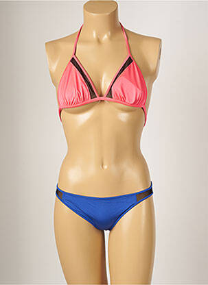 Maillot de bain 2 pièces stretch haut triangles bleu BANANA MOON femme