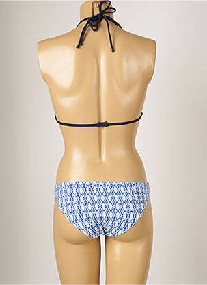 Maillot de bain 2 pièces stretch haut triangles bleu BANANA MOON femme