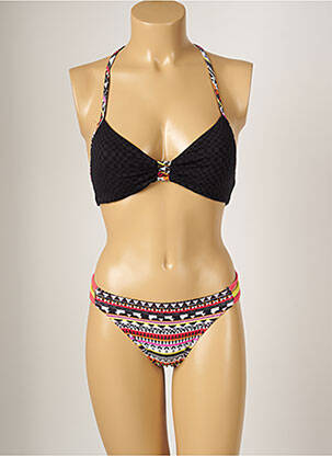 Maillot de bain 2 pièces stretch haut soutien-gorge moulé noir BANANA MOON femme
