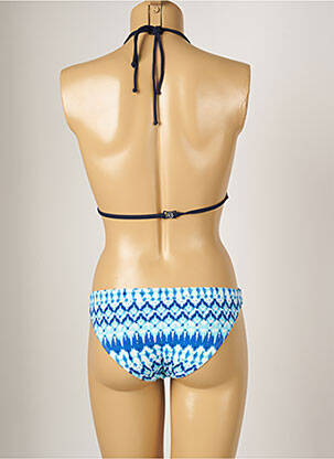 Maillot de bain 2 pièces stretch haut triangles bleu BANANA MOON femme