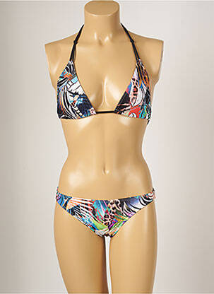 Maillot de bain 2 pièces stretch haut triangles bleu BANANA MOON femme