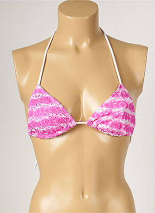 Haut de maillot de bain stretch haut triangles rose BANANA MOON femme