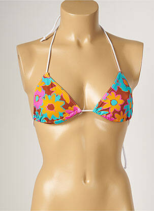 Haut de maillot de bain stretch haut triangles marron BANANA MOON femme