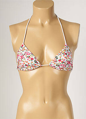 Haut de maillot de bain fermeture liens à nouer haut triangles rose BANANA MOON femme