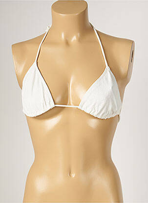 Haut de maillot de bain stretch haut triangles blanc BANANA MOON femme