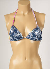 Haut de maillot de bain stretch haut triangles bleu BANANA MOON femme