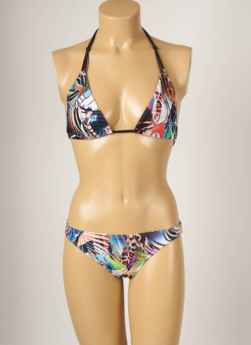 Maillot de bain 2 pièces stretch haut triangles bleu BANANA MOON femme