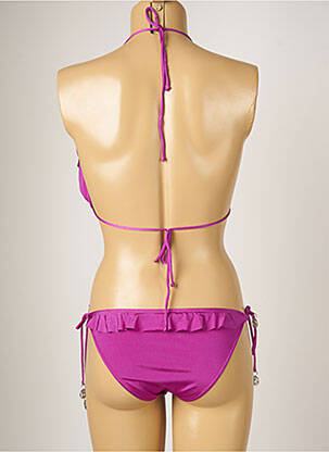 Maillot de bain 2 pièces stretch haut triangles rose BANANA MOON femme