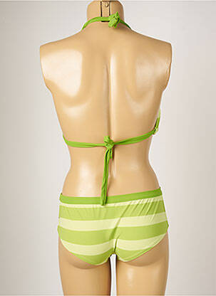 Maillot de bain 2 pièces stretch haut triangles vert BANANA MOON femme