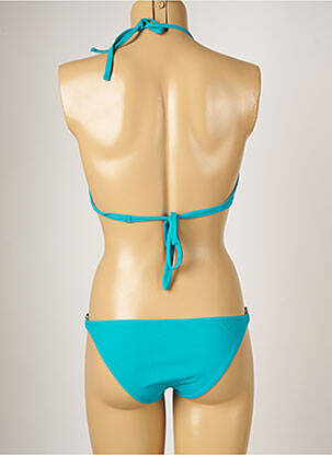 Maillot de bain 2 pièces stretch haut triangles bleu BANANA MOON femme