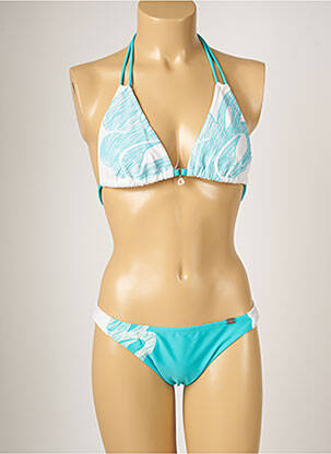 Maillot de bain 2 pièces stretch haut triangles noir BANANA MOON femme