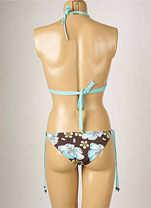 Maillot de bain 2 pièces stretch haut triangles marron BANANA MOON femme