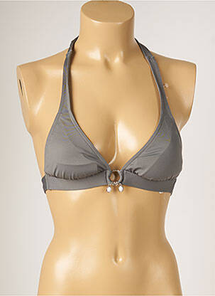 Haut de maillot de bain stretch haut triangles gris BANANA MOON femme