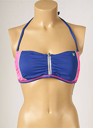 Haut de maillot de bain stretch haut bandeau bleu BANANA MOON femme