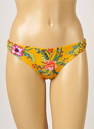 Bas de maillot de bain imprimé fleurs culotte jaune BANANA MOON femme