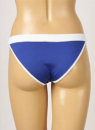 Bas de maillot de bain tissage satiné culotte bleu BANANA MOON femme