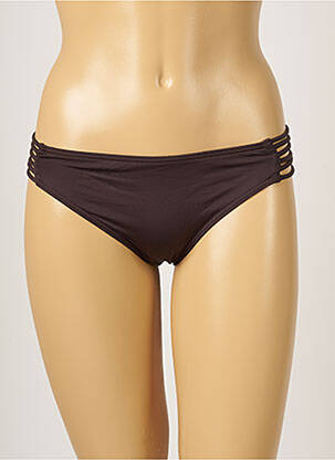 Bas de maillot de bain stretch culotte marron LIVIA femme