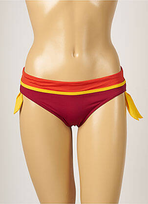Bas de maillot de bain tissage satiné culotte rouge LIVIA femme