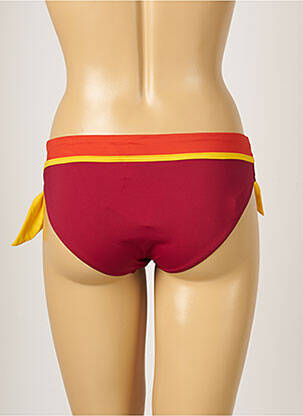 Bas de maillot de bain tissage satiné culotte rouge LIVIA femme
