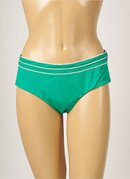 Bas de maillot de bain tissage satiné culotte vert LIVIA femme