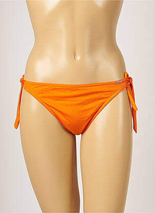 Bas de maillot de bain tissage satiné bikini orange BANANA MOON femme