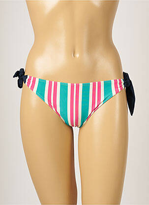 Bas de maillot de bain imprimé rayures bikini vert BANANA MOON femme