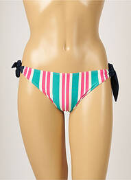 Bas de maillot de bain imprimé rayures bikini vert BANANA MOON femme