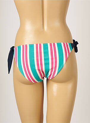 Bas de maillot de bain imprimé rayures bikini vert BANANA MOON femme