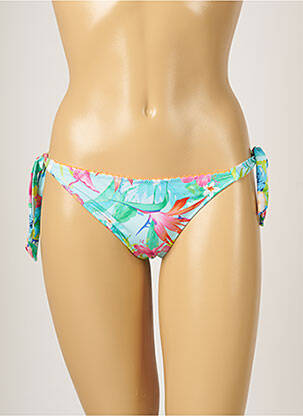 Bas de maillot de bain imprimé fleurs bikini bleu BANANA MOON femme
