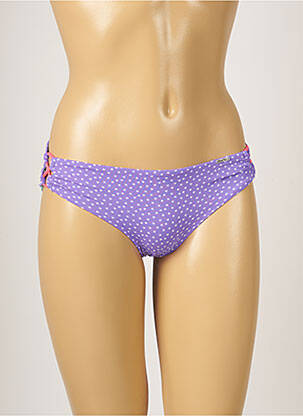 Bas de maillot de bain tissage satiné culotte violet BANANA MOON femme