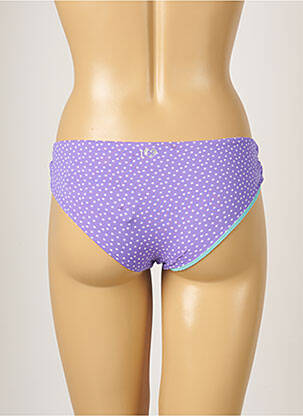 Bas de maillot de bain tissage satiné culotte violet BANANA MOON femme