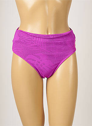 Bas de maillot de bain tissage texturé culotte violet BANANA MOON femme