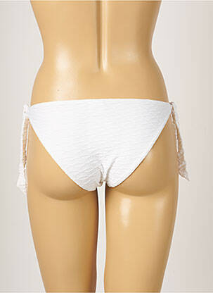 Bas de maillot de bain tissage texturé bikini blanc BANANA MOON femme
