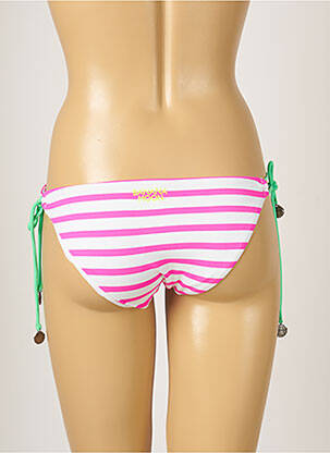 Bas de maillot de bain tissage satiné bikini rose BANANA MOON femme