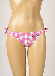 Bas de maillot de bain tissage satiné bikini rose BANANA MOON femme