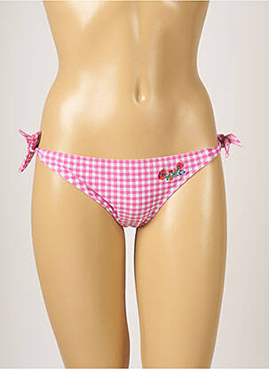 Bas de maillot de bain tissage satiné bikini rose BANANA MOON femme