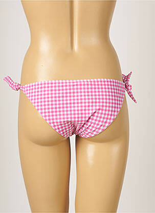Bas de maillot de bain tissage satiné bikini rose BANANA MOON femme