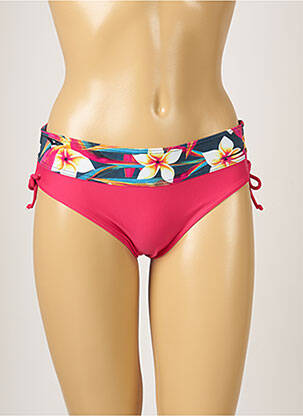 Bas de maillot de bain imprimé fleurs culotte rose BANANA MOON femme